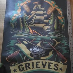 Graves 2015 Tour Poster Signed 18 X 24" In VG Condition