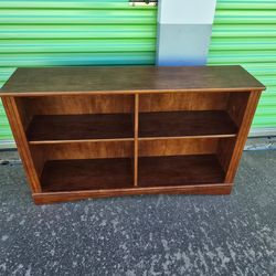 Wooden Bookshelf / Bookcase – Dark Cherry Finish, 4 Storage Compartments