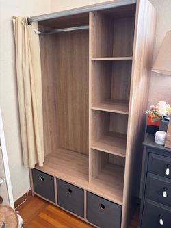 Two Tvilum Wardrobes — $160 Each (Light Wood, Like New)