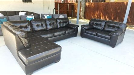 Sofa sectional and loveseat