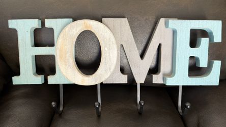 Home Sign With Hooks