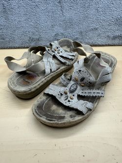 Earth Spirit Beige Embellished Strappy Sandals