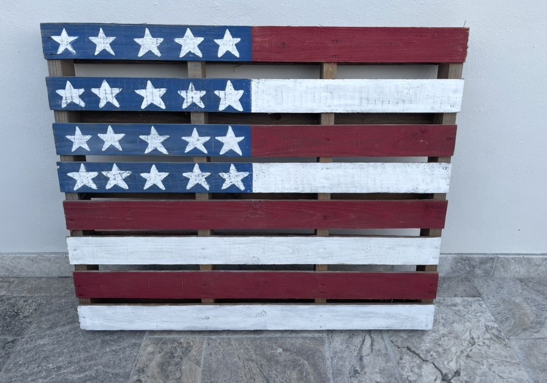 USA Flag Wood Custom