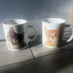 2 Cute Kitten coffee cups-sold Together 