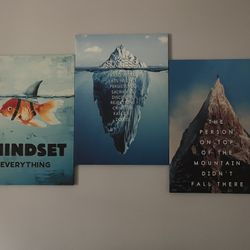 Inspirational Paintings 3 Panels 20W” X 28L” (READ DESCRIPTION) 