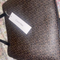 Calvin Klein Brown Tote Bag