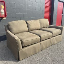 3-Seater Skirted Sofa Neutral Taupe - Free Curbside Delivery! 