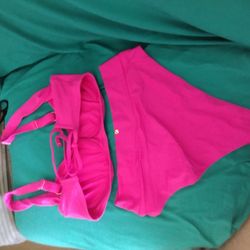 Hot pink bikini