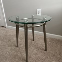 Glass Top Side Table