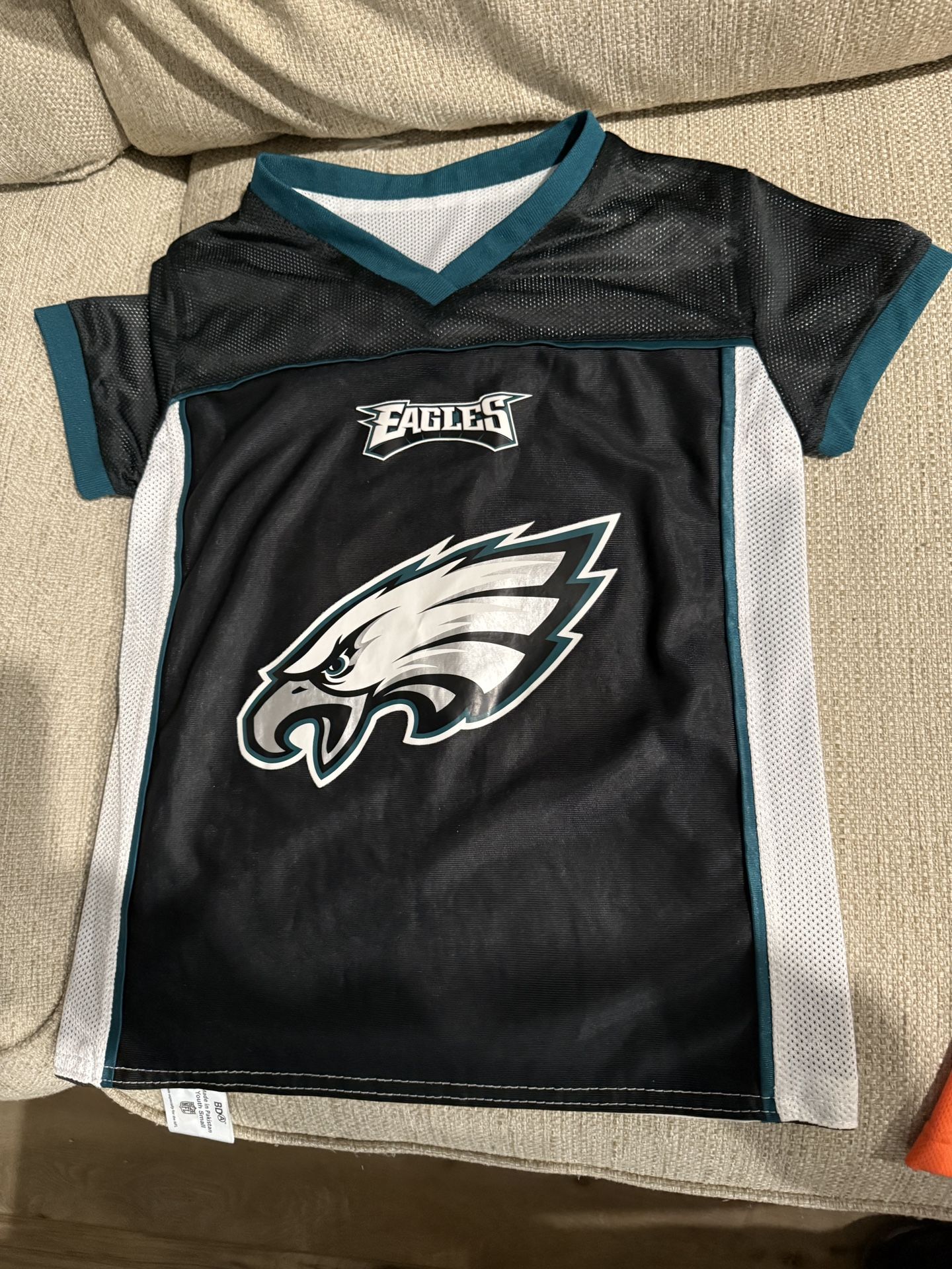 Philadelphia Eagles Youth NFL Flag Football Jersey Reversible Green/White 