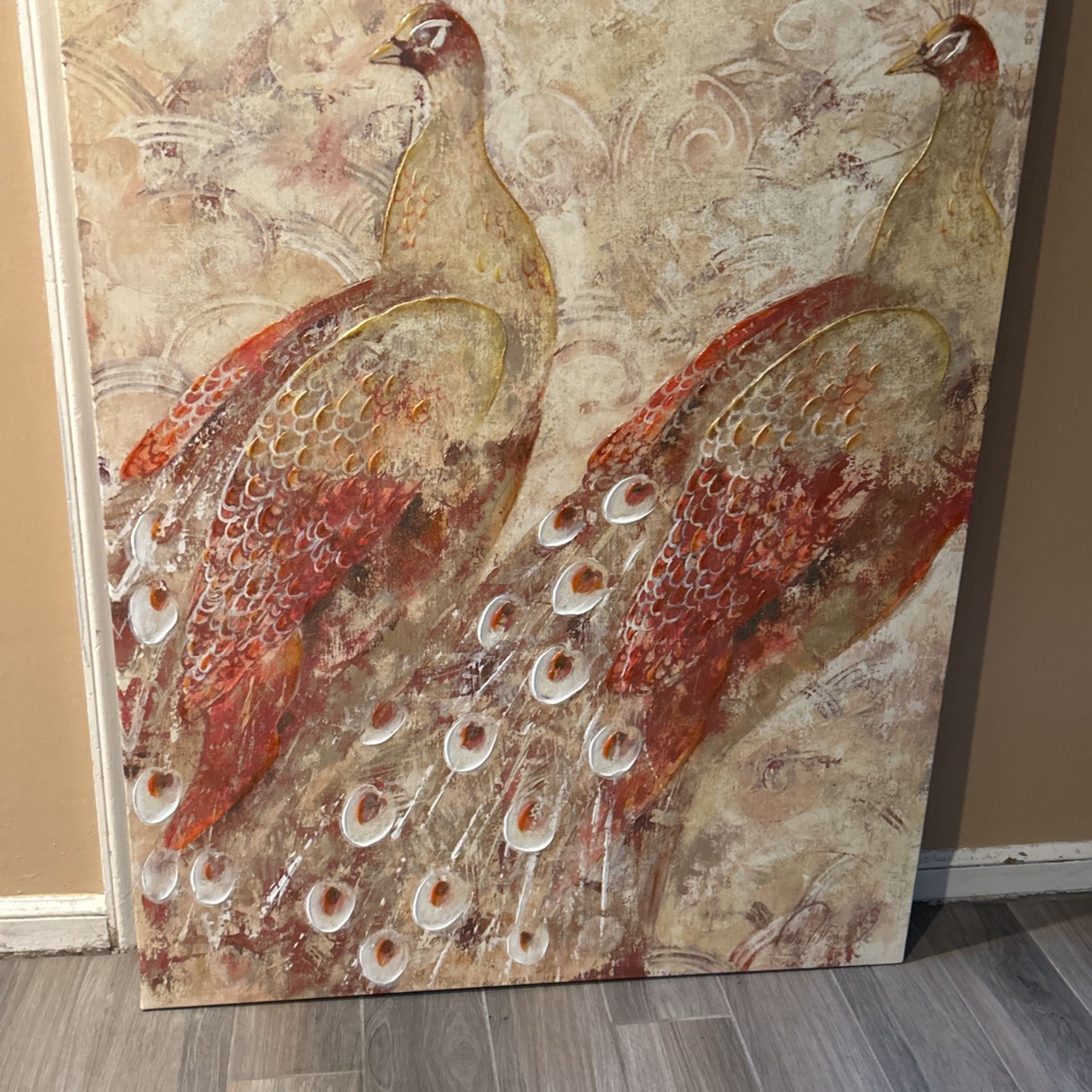 Peacock Oil Painting 