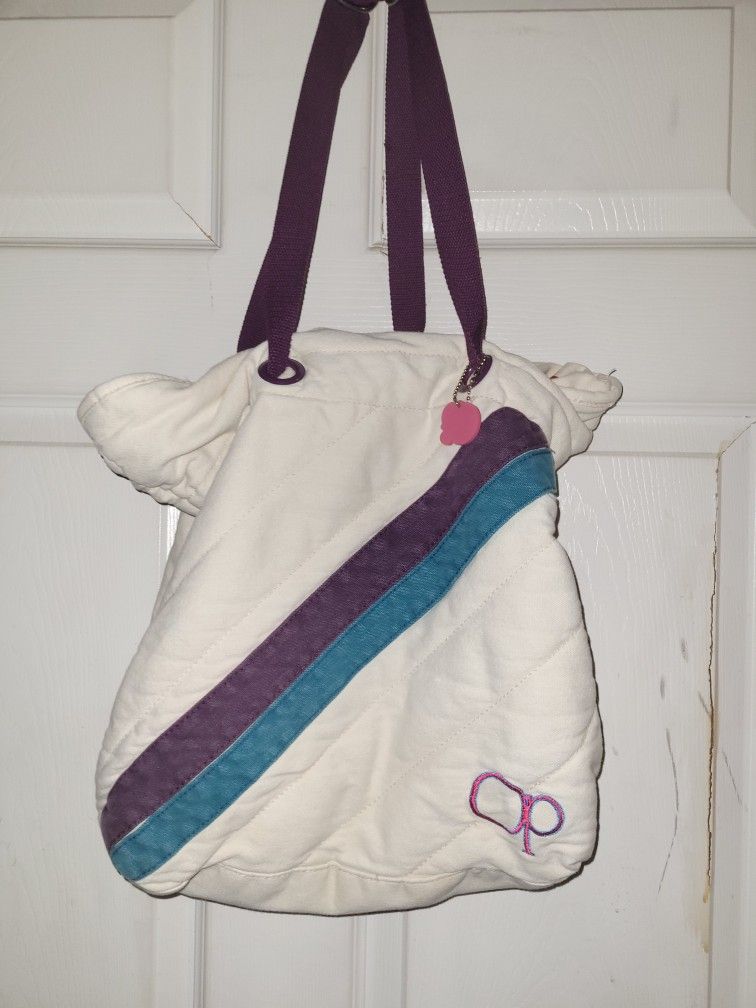 70's Vtg Retro Ocean Pacific OP Art Double Handle Shoulder Bag Beach Retro Boho