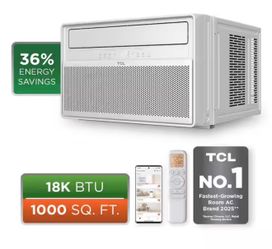 18,000 BTU Q-Series Ultra-Quiet Inverter Smart Window AC, Cools 1,000 Sq. Ft., with Wi-Fi, Remote, in White Energy Star