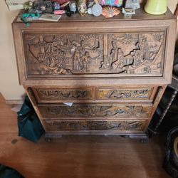 Antique Teak wood Desk 1970