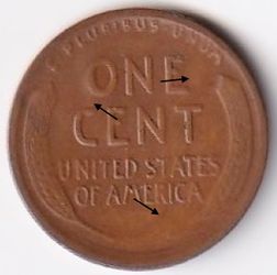 1912-D Lincoln Penny with Die Clash Error