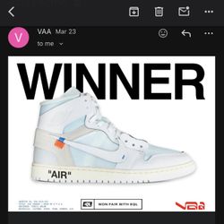 Jordan 1 Retro High X Virgil Abloh Alaska