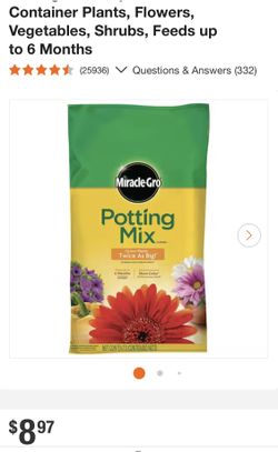 Miracle Grow Potting Mix 