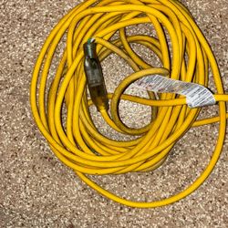 50 Feet Foot Extension Cord Yellow Heavy Duty 