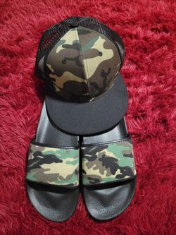 Army colour slides and hat