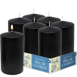 Hyoola Black Pillar Candles 3x6 Inch - 6 Pack Unscented Pillar Candles - European Made

2BOXES