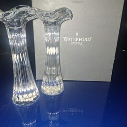 Waterford 1 Pair Of Crystal Candlesticks