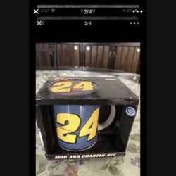 New in box. Jeff Gordon mug and coaster Set