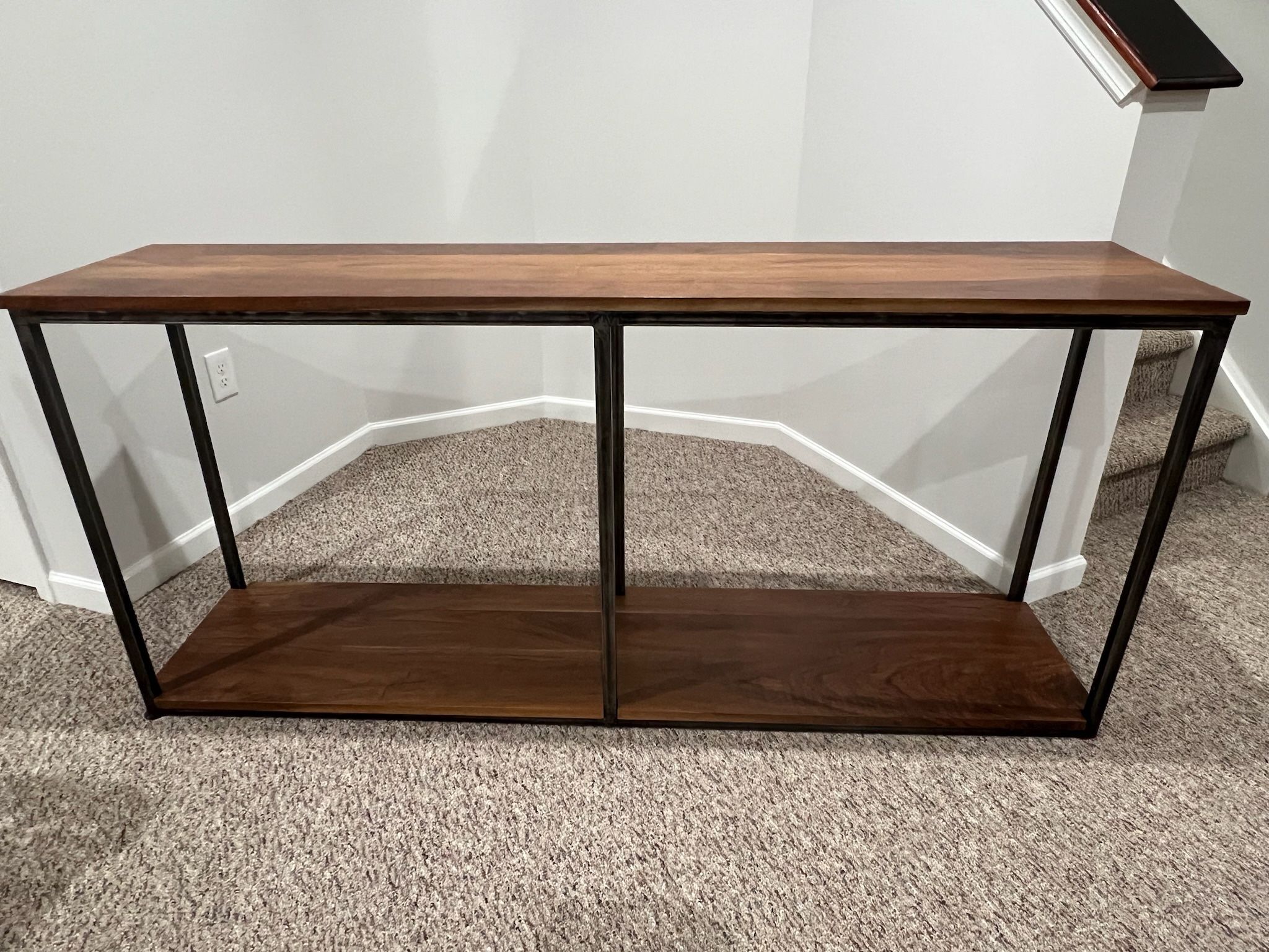 Gorgeous Large Wood and Iron Console Table in Excellent Condition From British Emporium 16.25 x 32.75h x 6ft Smoke free household