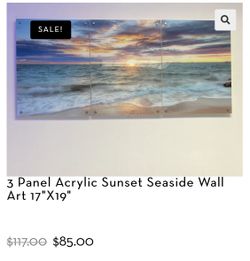 3 Panel Acrylic Wall Art