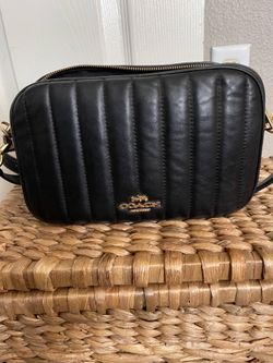 Coach Black Quilted Camera Crossbody Bag