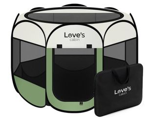 Love's cabin indoor/outdoor Pet Playpen, Olive Garden