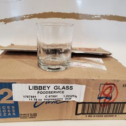 NEW Lot of 8 Libbey Glass Glasses Clear 11.75 oz 1767591 Crisa Impressions Restaurant Bar Rocks