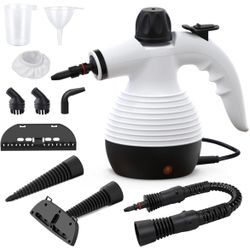 Multipurpose Portable Steam Cleaners for Home Use with Safety Lock and 10 Accessory Kit to Remove Grime, Grease, and More, Save Time and Effort