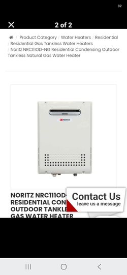 Noritz NRC111OD-NG Residential Condensing Outdoor Tankless Natural Gas Water Heater

MPN: NORNRC111OD-NG
Technical Specifications:

Outdoor Unit Dimen