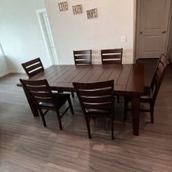 Brown Dining Table For 6-8 People 