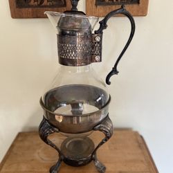 Vintage Coffee Carafe with Warming Stand