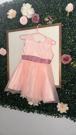 Girls Pink Tulle Dress with Sequin Waist 1-2T