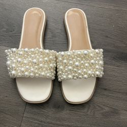 Beaded Pearl Sandals