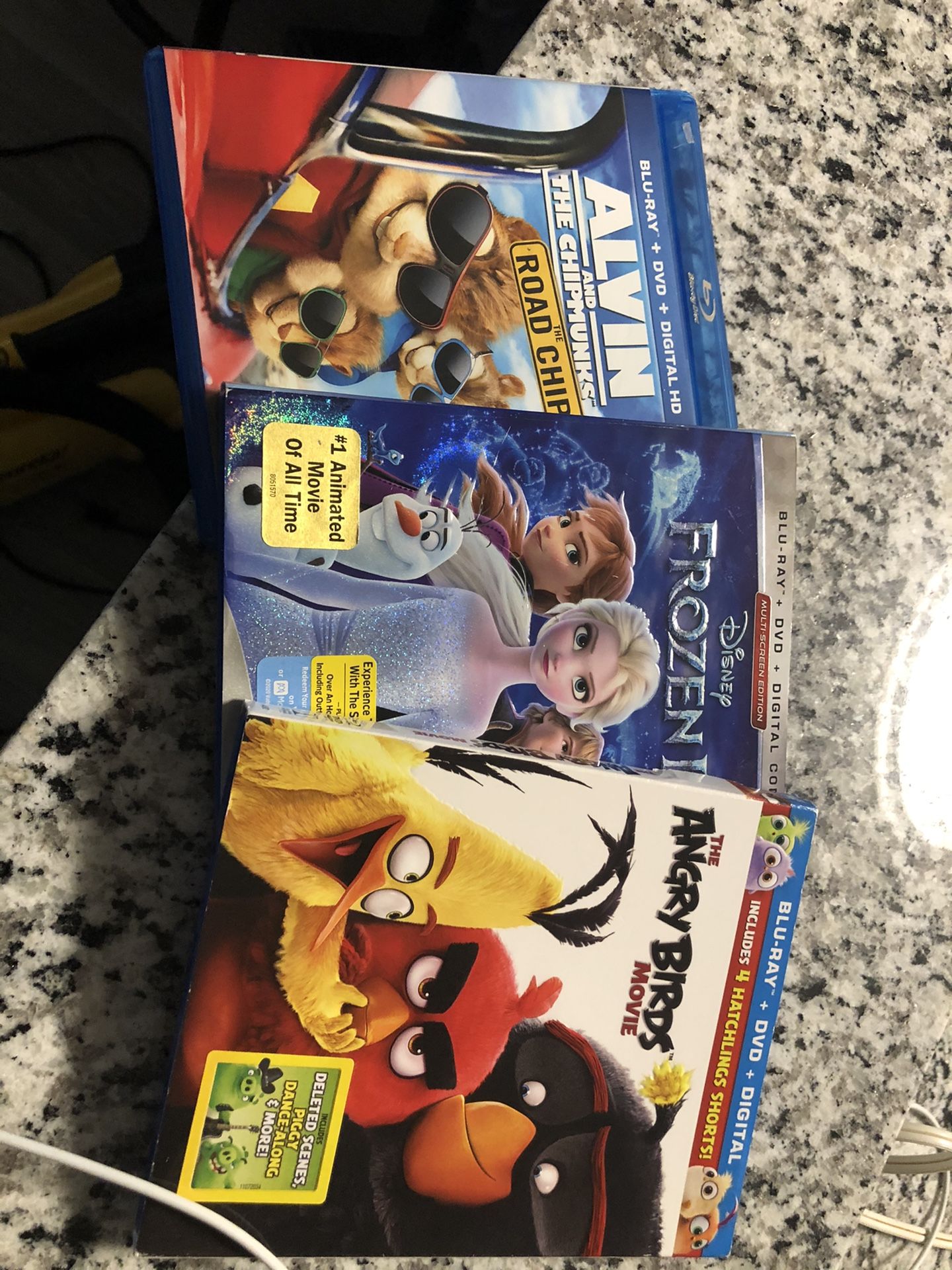 3 DVD and blue rays movies