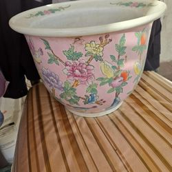 Big Ceramic Pot with Flowers