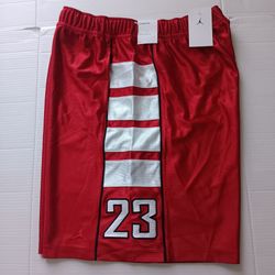 XXL Air Jordan Men's Brooklyn Cat Scratch Shorts 'Gym Red/White/Gym Red' Loose Fit