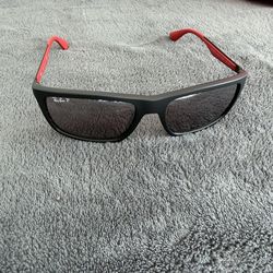 Ray-Ban RB 4228-M Scuderia Ferrari Sunglasses (F602/H2 – Polarized Mirror)