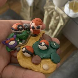 Custom Pokémon Fan-Art Clay Diorama