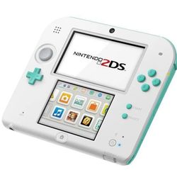 Sea green 2Ds with broken inside screen