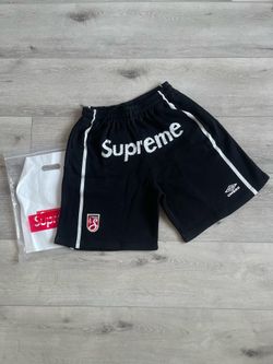 Supreme x Umbro Black/White Soccer Shorts - Medium - Brand New