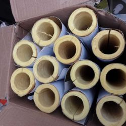 Fiberglass Pipe Insulation- 12 Pieces 