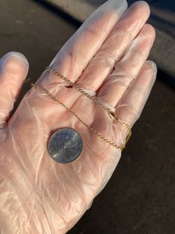14k gold diamond cut chain