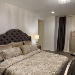 Zarina Bedroom Furniture, 5Pc. Set (California King Bed, Dresserwuth Mirror, Drawer Chest& Two Nightstands)