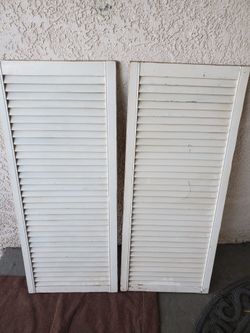 2 Exterior Window Solid  Wood Shutter 