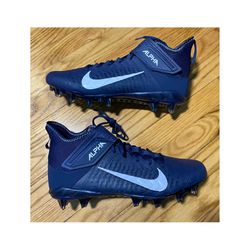 Men’s Nike Alpha Menace Pro 2 Mid Navy Blue Football Cleats Sz 14 New No Box! 