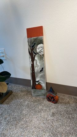 Original Halloween painting signed / Pam 2009